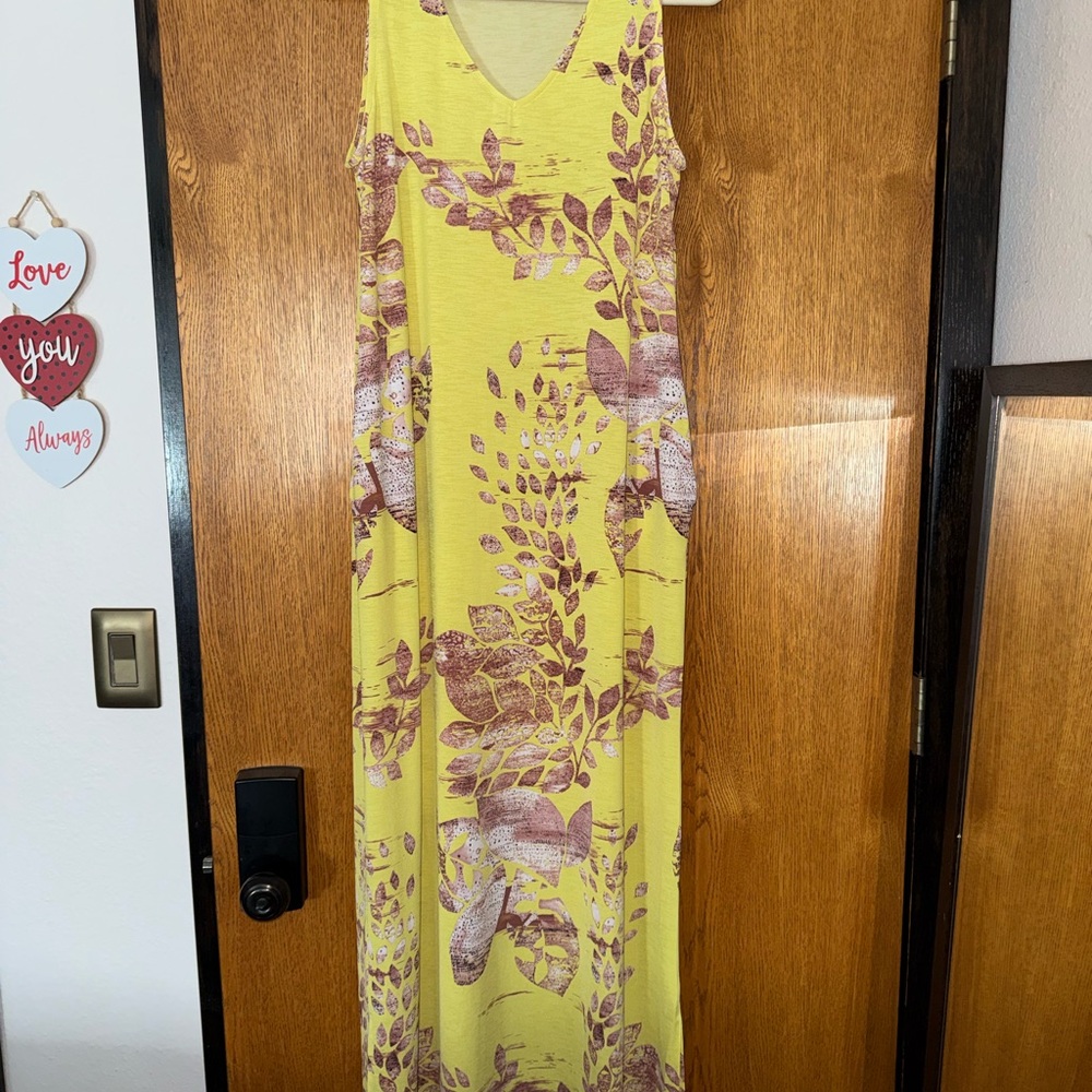 Sew In Love Yellow and Maroon Maxi dress